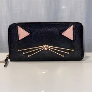 Authentic Kate Spade New York Leather Cat wallet